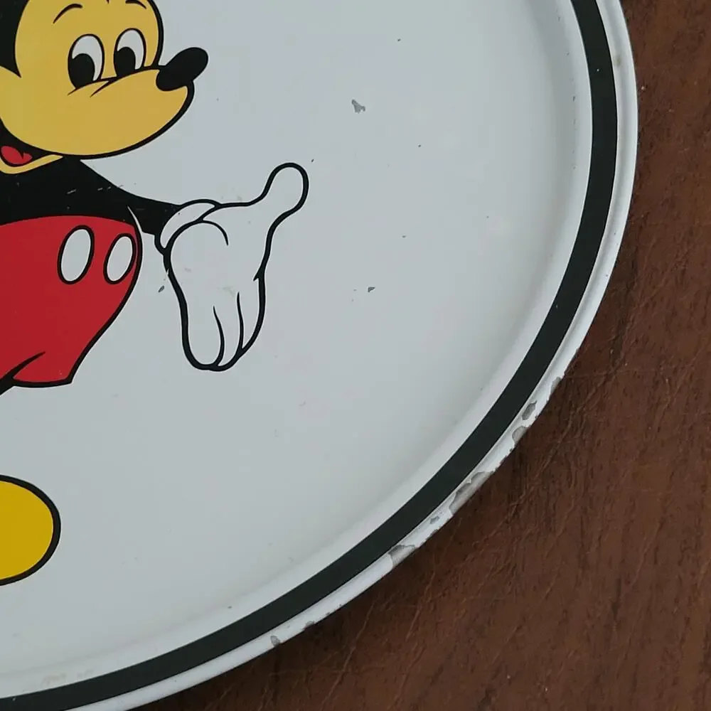 Vintage 1970s Walt Disney World Mickey Mouse Tin Tray Serving Platter